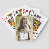 Jeu De Cartes Custom Monogram, Name and Photo Modern Photography (dos)