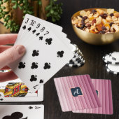 Jeu De Cartes Custom Monogram Pink Gradient Vertical Poker Cards (In Situ)