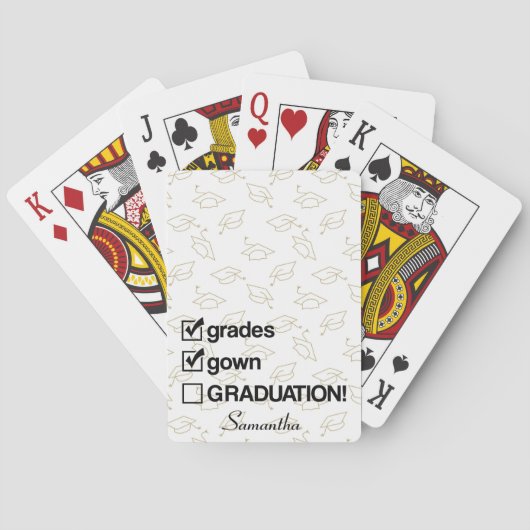 Jeu De Cartes Custom Name Graduation Gift | Funny Graduation (dos)
