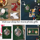 Jeu De Cartes custom photo collage Merry Christmas bauble