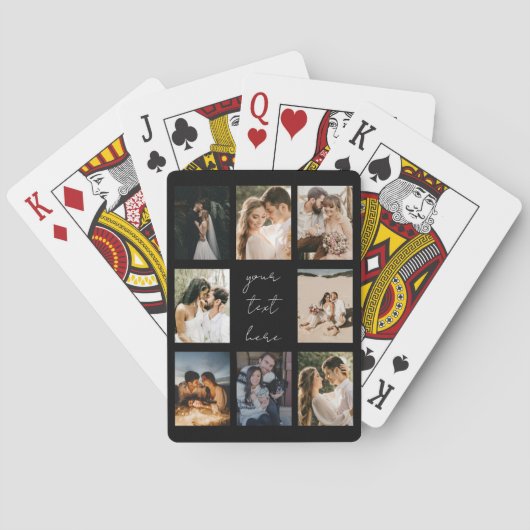 Jeu De Cartes Custom Photo Collage Personalized Picture Family (dos)