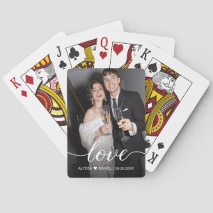 Jeu De Cartes Custom Photo Love script Mariage faveurs