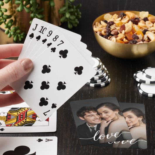 Jeu De Cartes Custom Photo Love script Valentine's day Simple (In Situ)