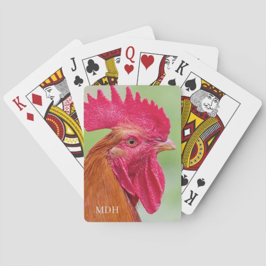 Jeu De Cartes Custom Rooster Close-up (dos)