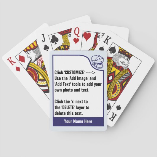 Jeu De Cartes Customisez votre propre plate-forme de carte de (dos)