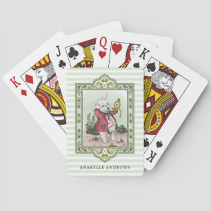 Jeu De Cartes Cute Alice au pays des merveilles Lapin blanc Nom 