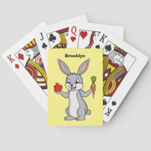 Jeu De Cartes Cute bunny rabbit with vegetables