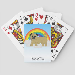 Jeu De Cartes Cute Carlin Unicorn Pugicorn Enfants