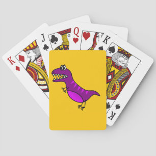 Jeu De Cartes Cute cartoon angry purple dinosaure