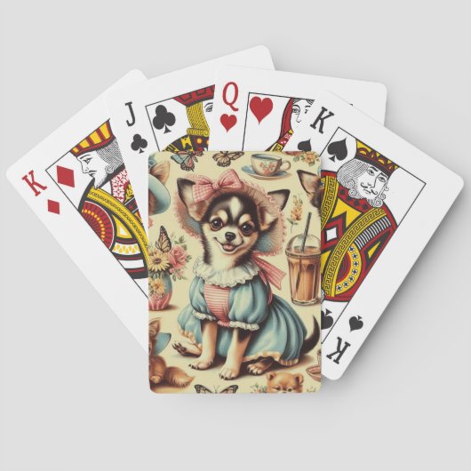 Jeu De Cartes Cute Chihuahua Peinture Chiot (dos)