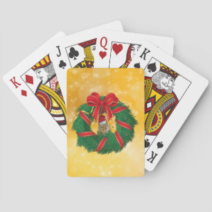 Jeu De Cartes Cute Chipmunk couronne de Noël
