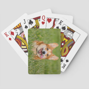 Jeu De Cartes Cute Corgi Jouer dans l'herbe