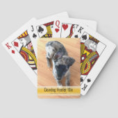 Jeu De Cartes Cute Cowdog Heeler Mix Modèle de chiot Photo (dos)