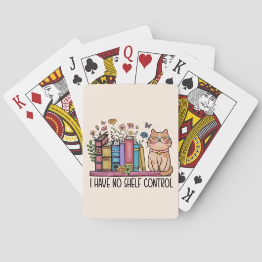 Jeu De Cartes Cute Floral Livres et Chat (dos)