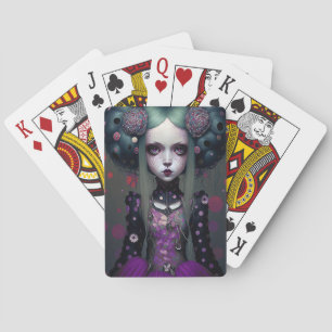 Jeu De Cartes Cute Goth Girl Purple Black Imaginaire Art
