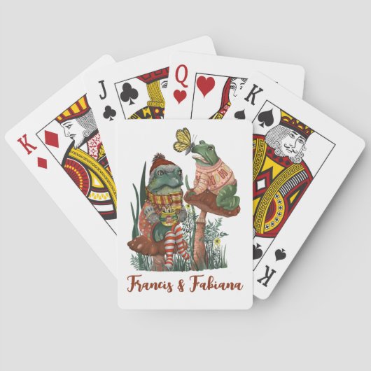 Jeu De Cartes Cute grenouille et crapet Joyeux champignons Playi (dos)