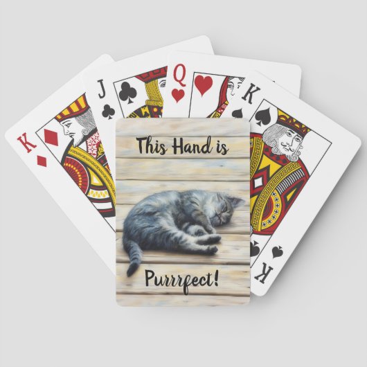 Jeu De Cartes Cute Kitten Chat Pun Drôle Jeux Cartes (dos)