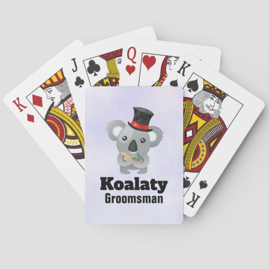 Jeu De Cartes Cute Koala Pun Koalaty Groomsman (dos)