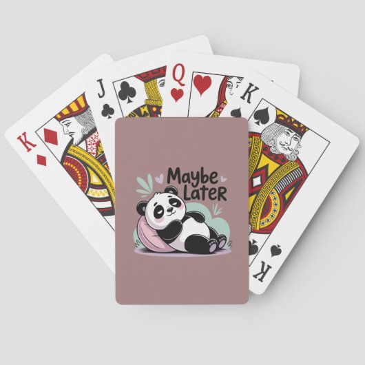 Jeu De Cartes Cute Lazy Panda – “Maybe Later” Relaxing Panda (dos)