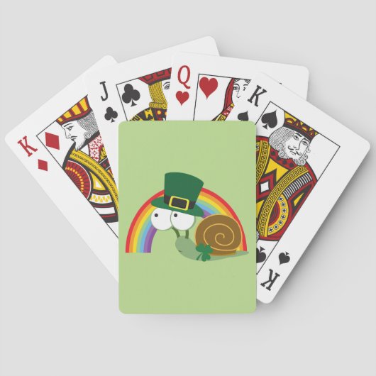 Jeu De Cartes Cute Leprechaun Snail (dos)
