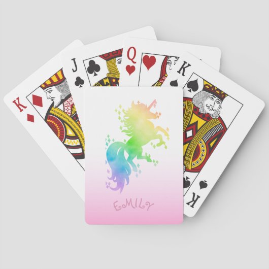 Jeu De Cartes Cute licorne magique (dos)