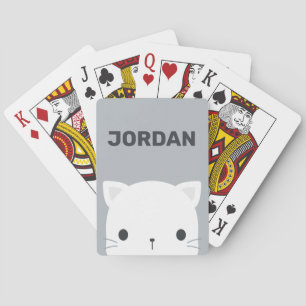 Jeu De Cartes Cute Little Cat avec nom personnalisé