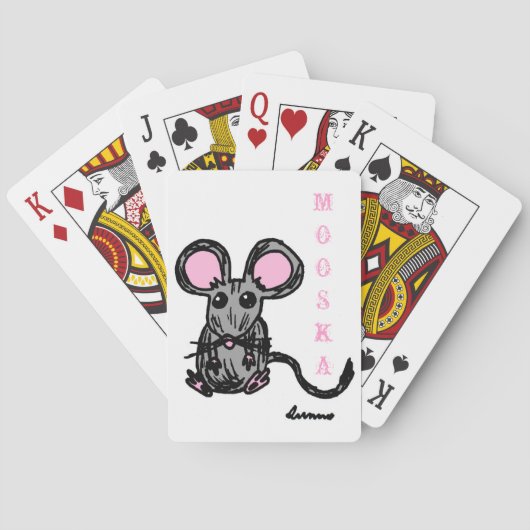 Jeu De Cartes Cute Mooska Souris Lecture Cartes (dos)