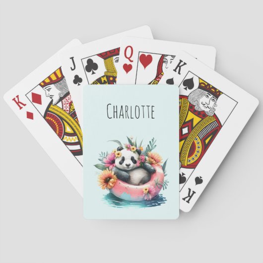 Jeu De Cartes Cute Panda Chilling dans un tube intérieur (dos)