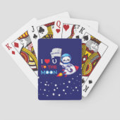 Jeu De Cartes Cute Panda Ours Astronaut Sur Rockship Kids (dos)