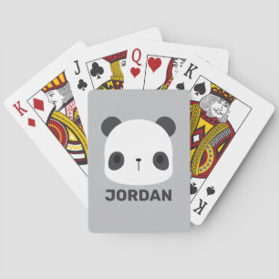 Jeu De Cartes Cute petit ours Panda avec nom personnalisé