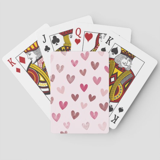 Jeu De Cartes Cute Pink Heart Pattern – Romantic &Stylish Design (dos)