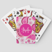 Jeu De Cartes Cute Pink Paisley Personalised (dos)