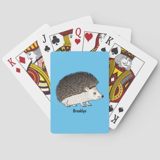Jeu De Cartes Cute prickly hedgehog cartoon (dos)