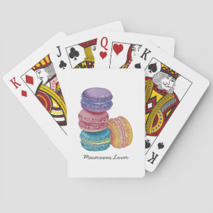 Jeu De Cartes Cute Rainbow Macaroons In Watercolor