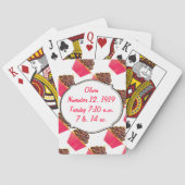 Jeu De Cartes Cute Rose Personnalisé Cupcake Sprinkings (dos)
