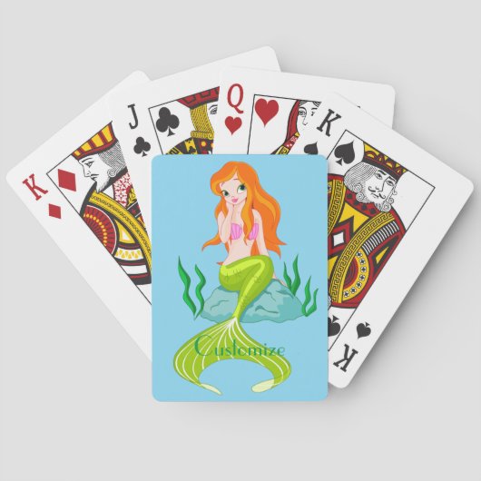 Jeu De Cartes Cute Sirène Redhead Thunder_Cove (dos)