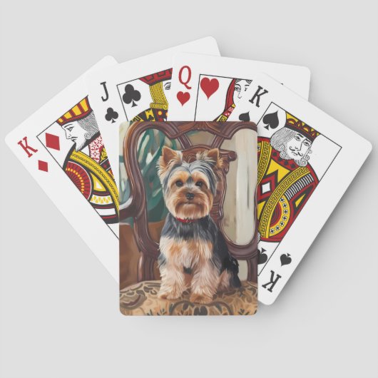 Jeu De Cartes Cute Yorkshire Terrier Peinture (dos)