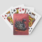 Jeu De Cartes Cygne noir d'os – Élégance gothique (dos)