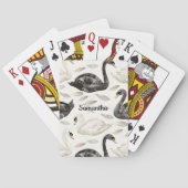 Jeu De Cartes Cygnes noirs blancs (dos)