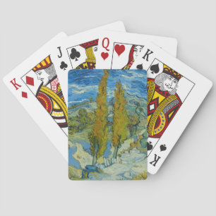 Jeu De Cartes Cyprès de Van Gogh - Ciel bleu tourbillonnant Art