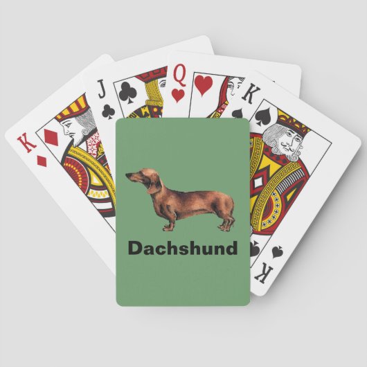 Jeu De Cartes Dachshund Chien Jouer aux cartes (dos)
