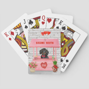 Jeu De Cartes Dachshund Chien Valentine's Day Kissing Booth