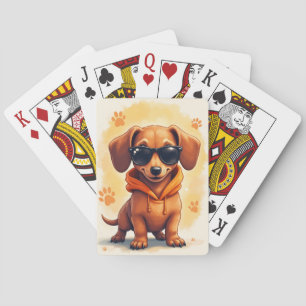 Jeu De Cartes Dachshund Mignon Kawaii Drôle