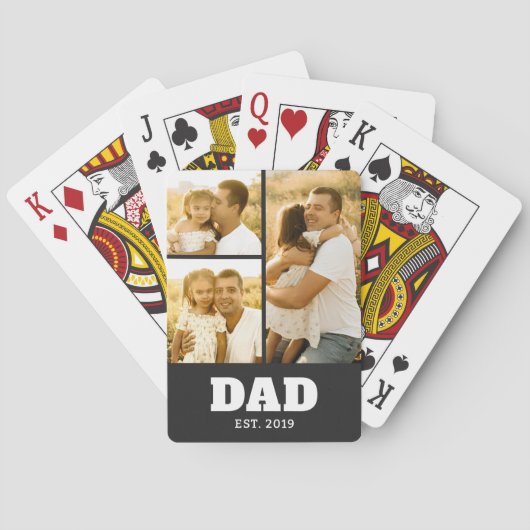 Jeu De Cartes Dad Established Bold Text Black 3 Photo (dos)