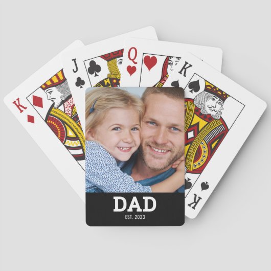 Jeu De Cartes Dad Established Script Black Photo (dos)
