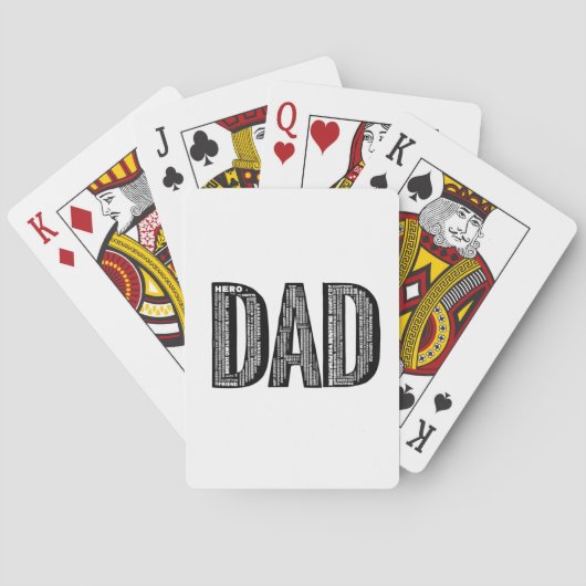Jeu De Cartes DAD Word Cloud Playing Cartes - Cadeau Fête des pè (dos)