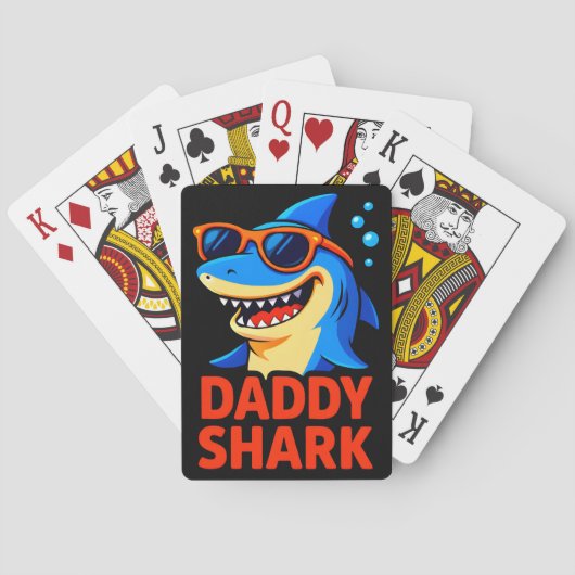 Jeu De Cartes Daddy Shark Fêtes des pères cadeaux (dos)