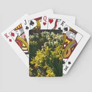 Jeu De Cartes Daffodiles jaunes et blancs Fleurs de printemps