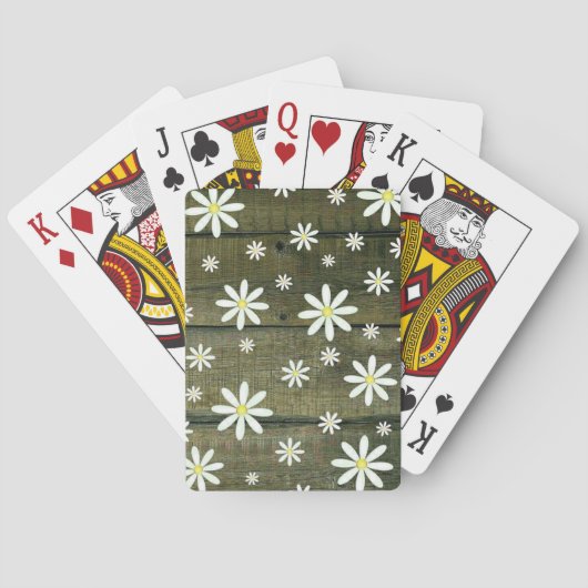 Jeu De Cartes Daisis Rustique Barne Planche Daisy Flower (dos)