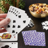 Jeu De Cartes Dalmatien Imprimé Violet et Blanc (In Situ)